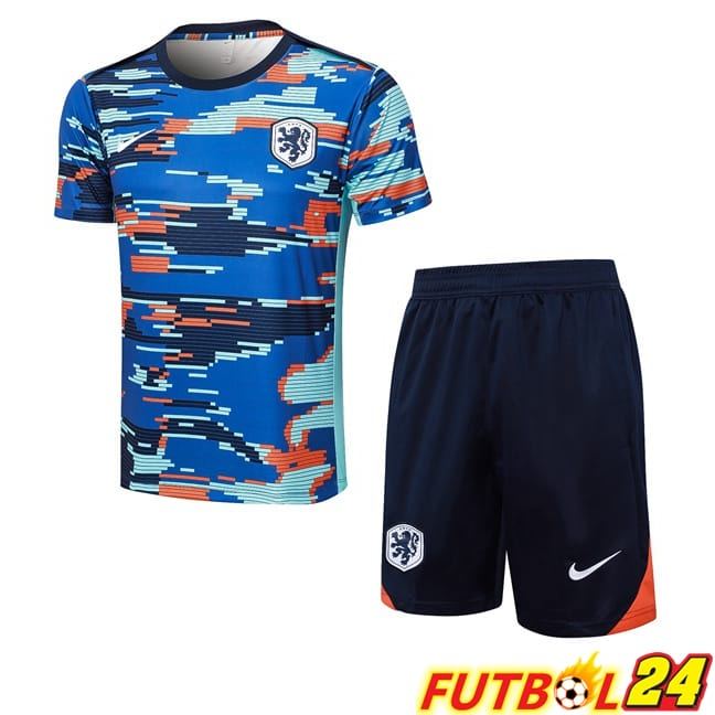 Camiseta Entrenamiento Países Bajos + Cortos Azul 2024/2025