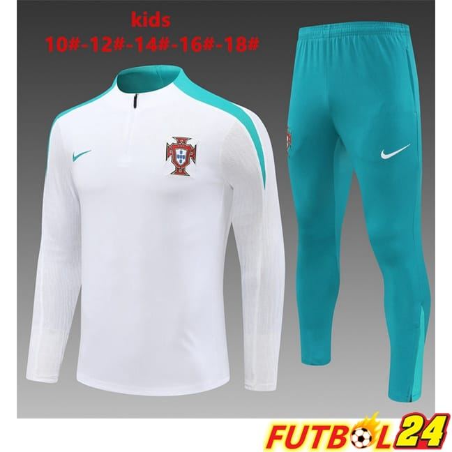 Chandal Equipos De Futbol Portugal Ninos Blanco 2024/2025