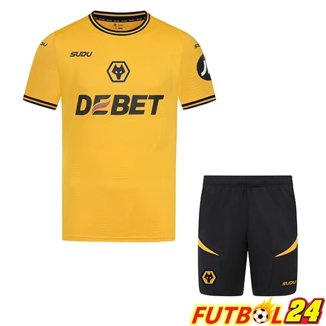 Camisetas De Futbol Wolves Ninos Primera 2024/2025