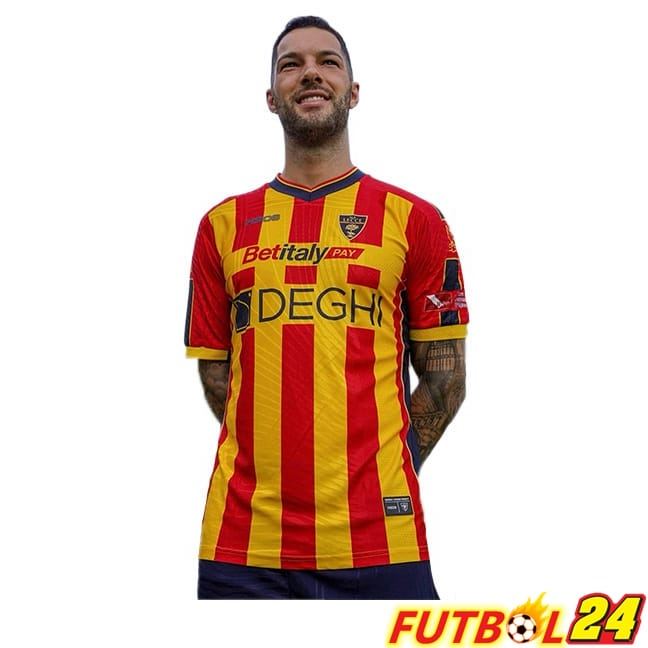 Camisetas De Futbol Lecce Primera Rojo Amarillo 2024/2025