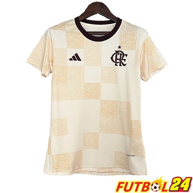 Camisetas De Futbol Flamengo Mujer Edición Especial Beige 2024/2025