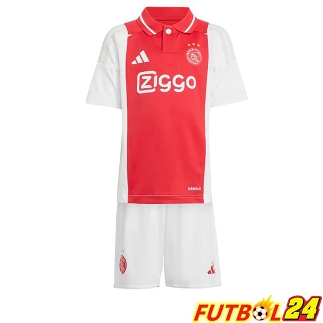 Camisetas De Futbol AFC Ajax Ninos Primera Rojo Blanco 2024/2025