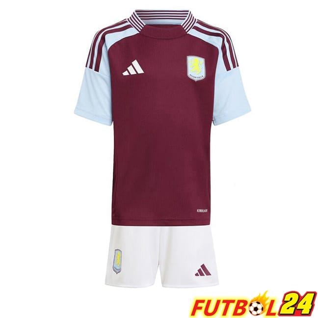Camisetas De Futbol Aston Villa Ninos Primera Rojo 2024/2025