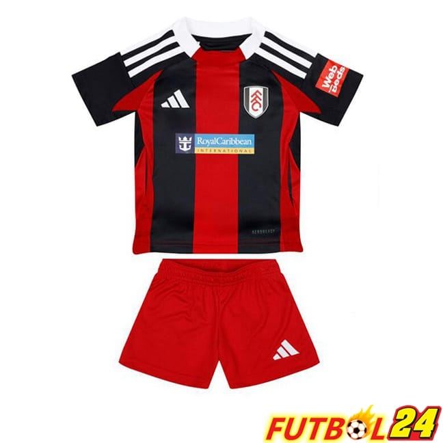 Camisetas De Futbol Fulham FC Ninos Segunda Rojo Negro 2024/2025