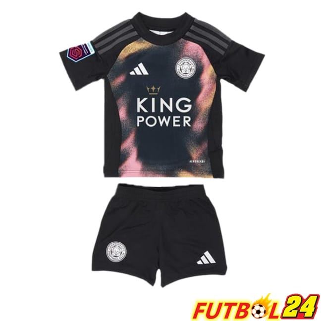 Camisetas De Futbol Leicester City Ninos Segunda Negro 2024/2025