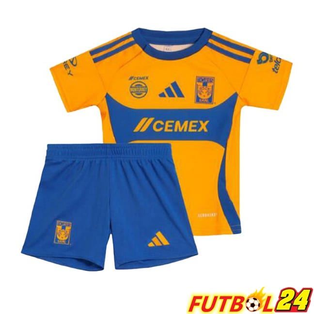 Camisetas De Futbol Tigres UANL Ninos Primera Amarillo 2024/2025