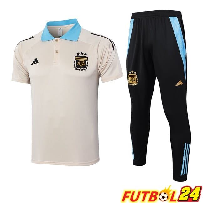 Camiseta Polo Argentina + Pantalones Amarillo 2024/2025
