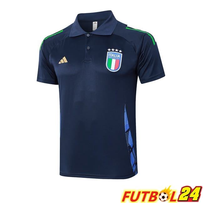 Camiseta Polo Italia Azul Real 2024/2025