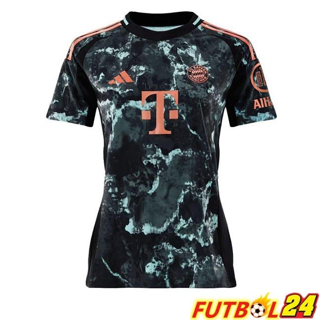 Camisetas De Futbol Bayern Munich Mujer Segunda Negro 2024/2025