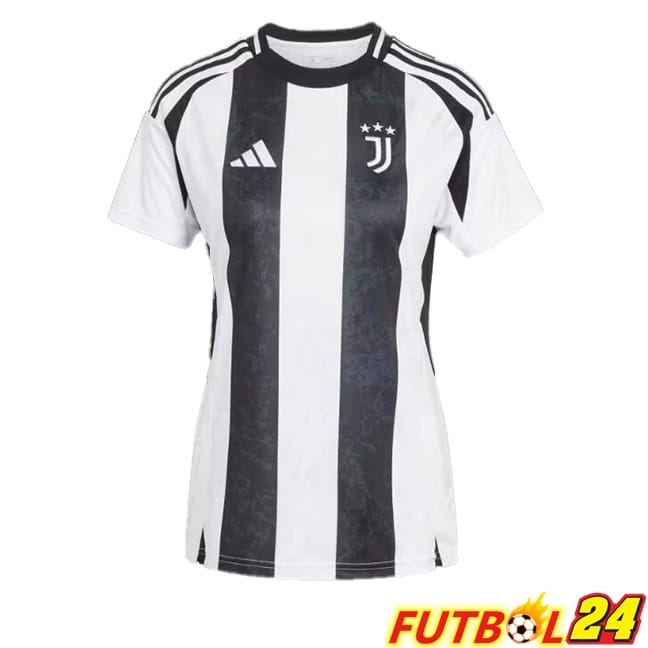 Camisetas De Futbol Juventus Mujer Primera Negro Blanco 2024/2025