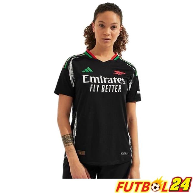 Camisetas De Futbol Arsenal Mujer Segunda Negro 2024/2025