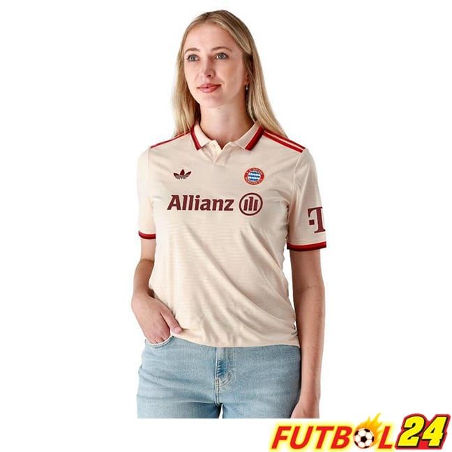 Camisetas De Futbol Bayern Munich Mujer Tercera Amarillo 2024/2025