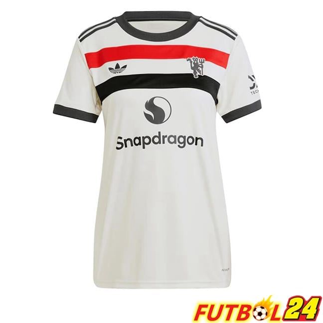 Camisetas De Futbol Manchester United Mujer Tercera Blanco 2024/2025