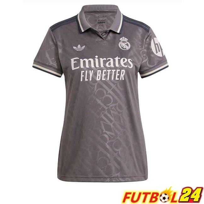 Camisetas De Futbol Real Madrid Mujer Tercera Gris 2024/2025