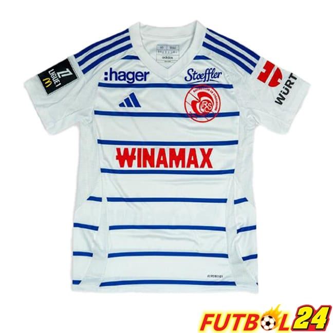 Camisetas De Futbol RC Strasbourg Alsace Segunda Blanco 2024/2025