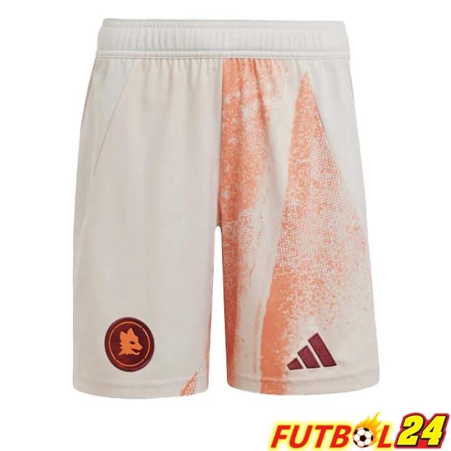 Cortos de Futbol AS Roma Ninos Segunda Blanco 2024/2025
