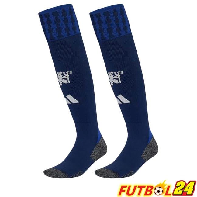 Calcetines De Futbol Manchester United Segunda Azul 2024/2025