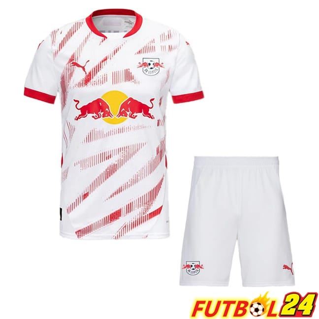 Camisetas De Futbol RB Leipzig Ninos Primera Blanco 2024/2025