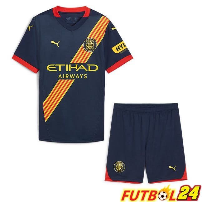 Camisetas De Futbol Girona Ninos Segunda Azul Real 2024/2025