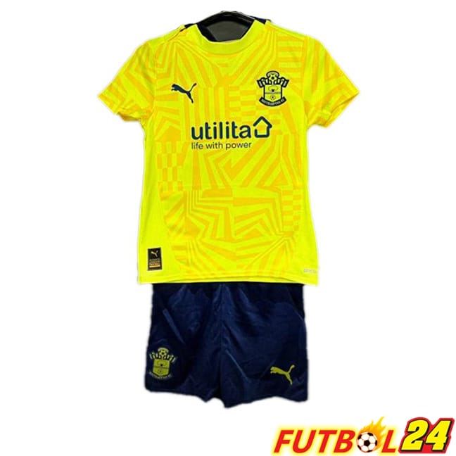 Camisetas De Futbol Southampton FC Ninos Segunda Amarillo 2024/2025