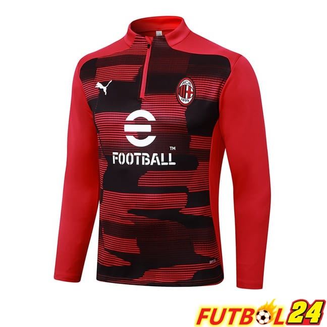 Sudadera De Entrenamiento AC Milan Negro Rojo 2024/2025