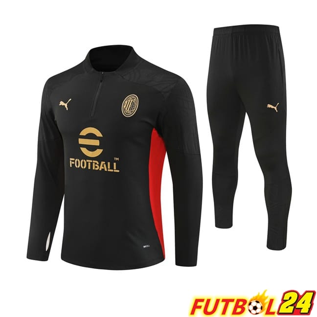 Chandal Equipos De Futbol AC Milan Negro 2024/2025