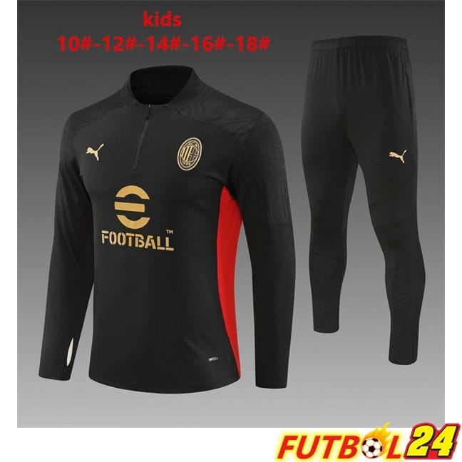 Chandal Equipos De Futbol AC Milan Ninos Negro 2024/2025
