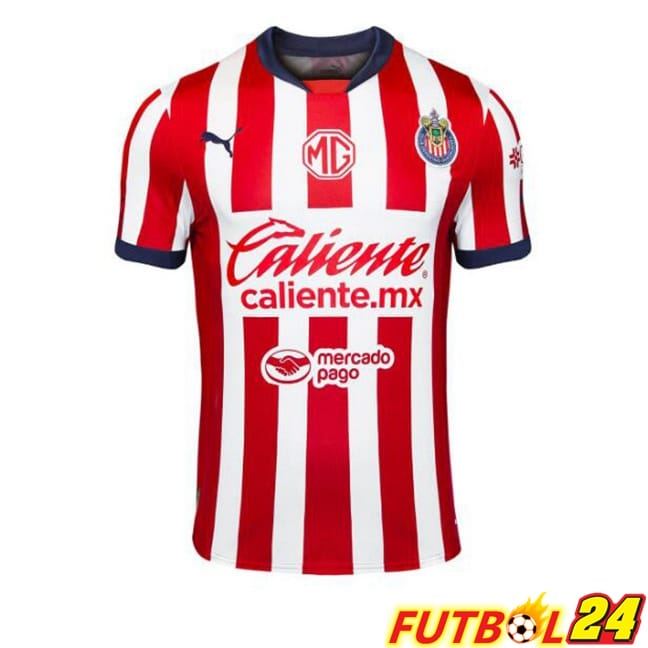 Camisetas De Futbol CD Guadalajara Primera Rojo Blanco 2024/2025