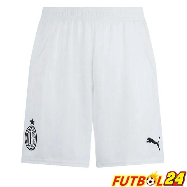 Cortos de Futbol AC Milan Segunda Blanco 2024/2025