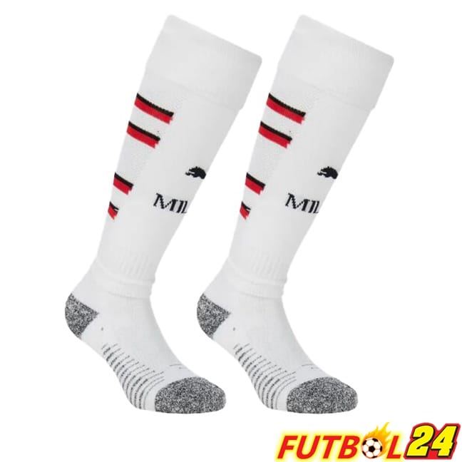 Calcetines De Futbol AC Milan Segunda Blanco 2024/2025