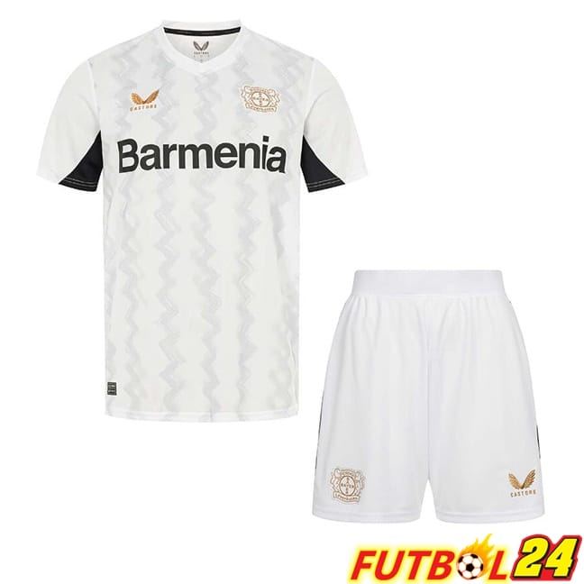 Camisetas De Futbol Bayer 04 Leverkusen Ninos Segunda Blanco 2024/2025