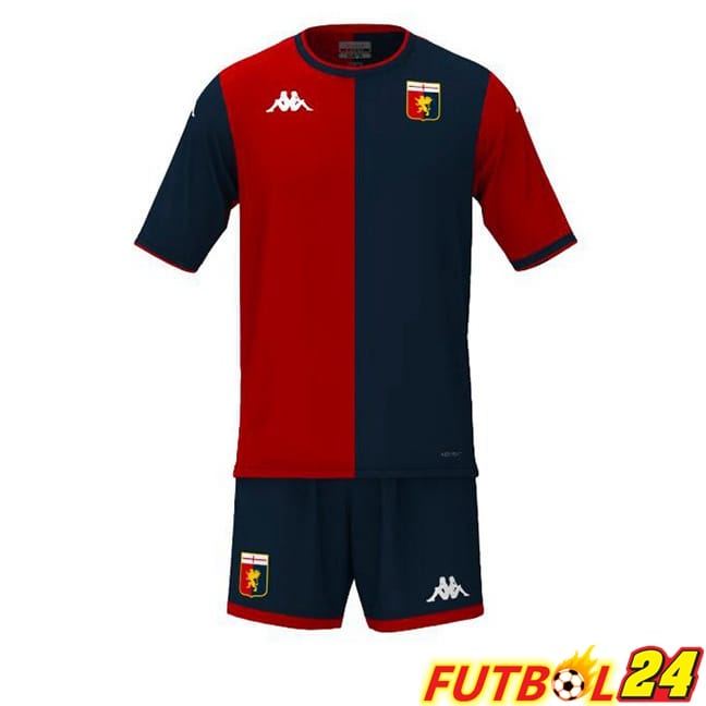 Camisetas De Futbol Genoa CFC Ninos Primera Rojo Azul 2024/2025