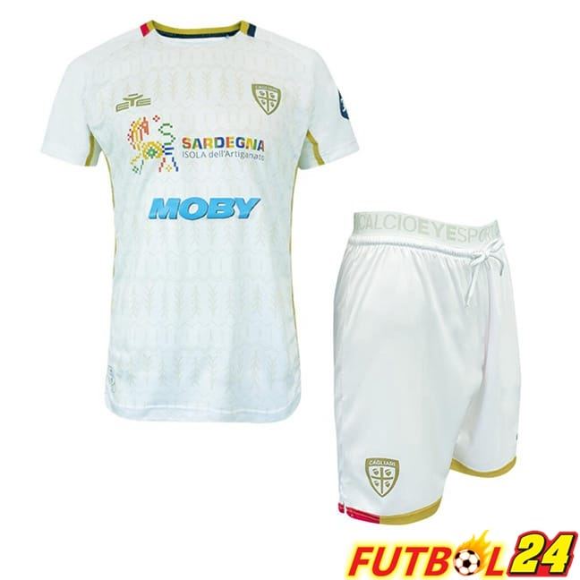 Camisetas De Futbol Cagliari Calcio Ninos Segunda Blanco 2024/2025