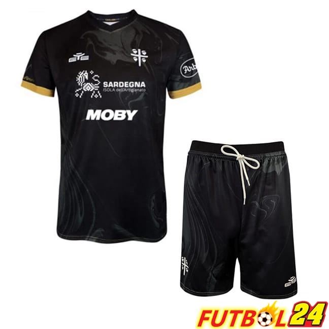 Camisetas De Futbol Cagliari Calcio Ninos Tercera Negro 2024/2025