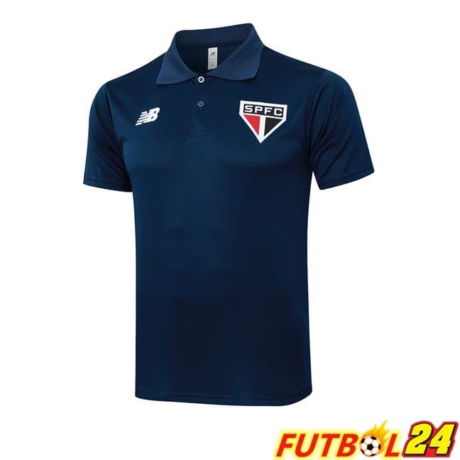 Camiseta Polo Sao Paulo FC Azul Real 2024/2025