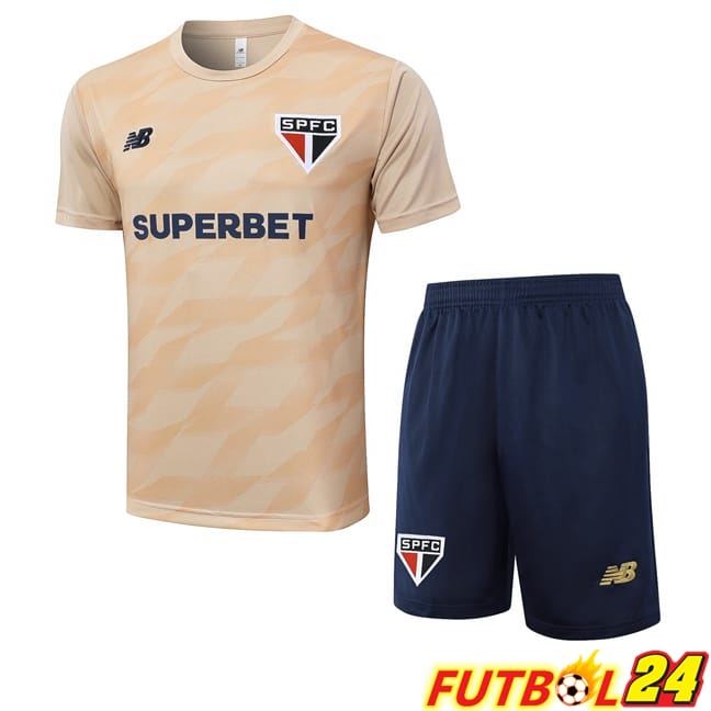 Camiseta Entrenamiento Sao Paulo FC + Cortos Amarillo 2024/2025