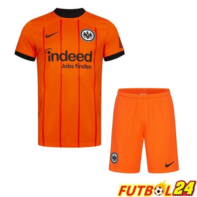 Camisetas De Futbol Eintracht Frankfurt Ninos Tercera Naranja 2024/2025