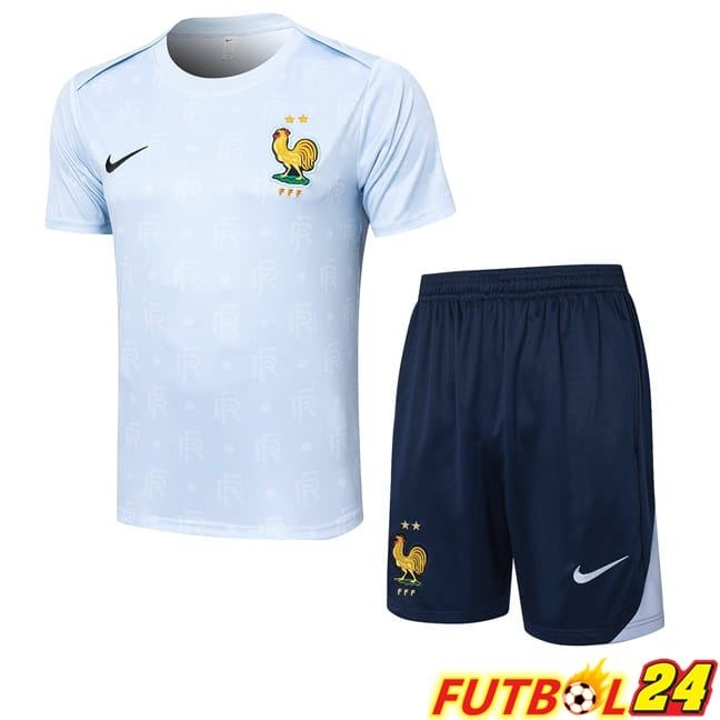 Camiseta Entrenamiento Francia + Cortos Azul 2024/2025