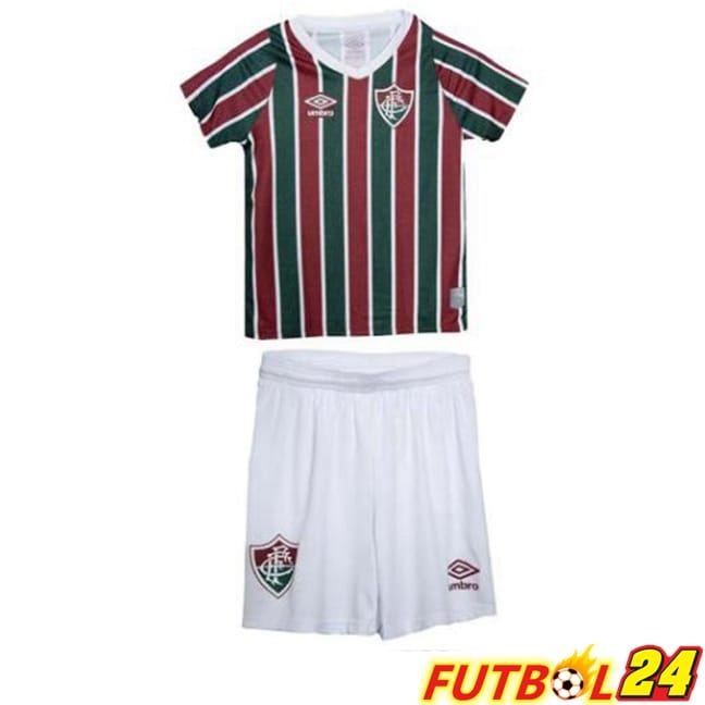 Camisetas De Futbol Fluminense Ninos Primera Rojo Verde 2024/2025