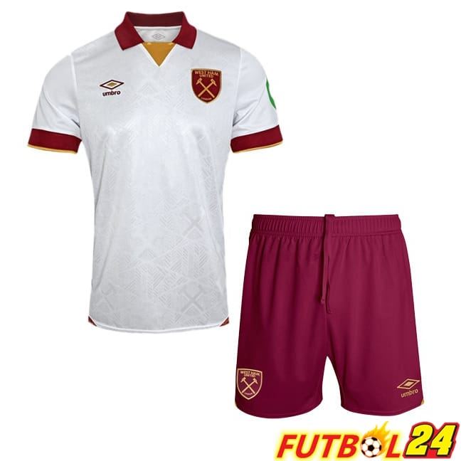 Camisetas De Futbol West Ham United Ninos Tercera Blanco 2024/2025