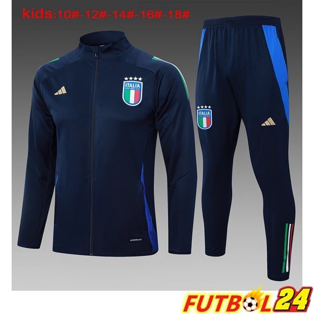 Chandal Futbol - Chaqueta Italia Ninos Azul Real 2024/2025