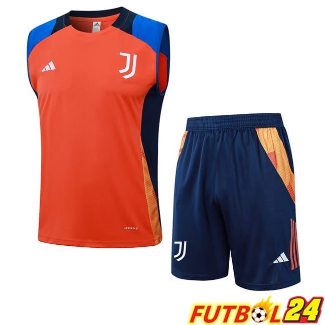 Chalecos De Futbol Juventus + Cortos Naranja 2024/2025
