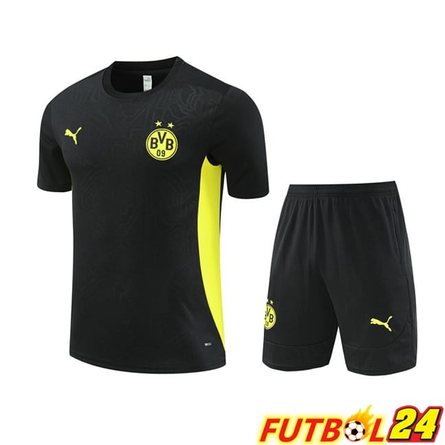 Camiseta Entrenamiento Dortmund BVB + Cortos Negro 2024/2025