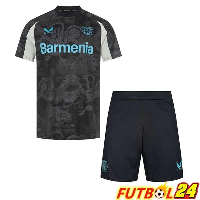 Camisetas De Futbol Bayer 04 Leverkusen Ninos Tercera Negro 2024/2025