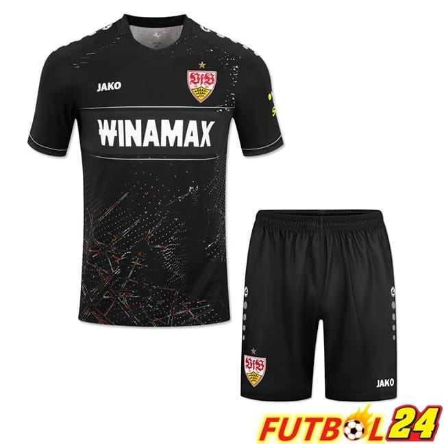 Camisetas De Futbol VfB Stuttgart Ninos Tercera Negro 2024/2025
