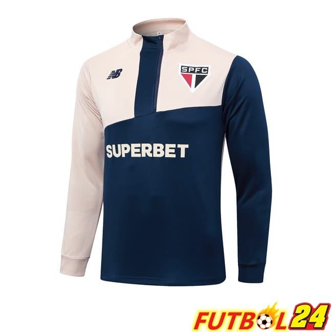 Sudadera De Entrenamiento Sao Paulo FC Azul Real Amarillo 2024/2025