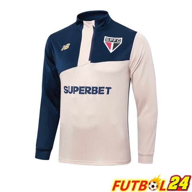Sudadera De Entrenamiento Sao Paulo FC Amarillo Azul Real 2024/2025