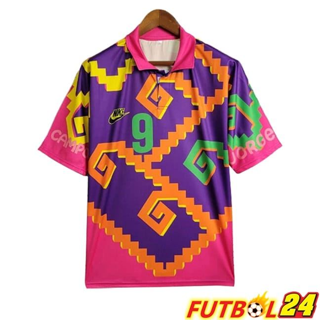 Camisetas De Futbol México Retro Portero Púrpura/Rosado