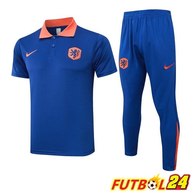 Camiseta Polo Países Bajos + Pantalones Azul 2024/2025