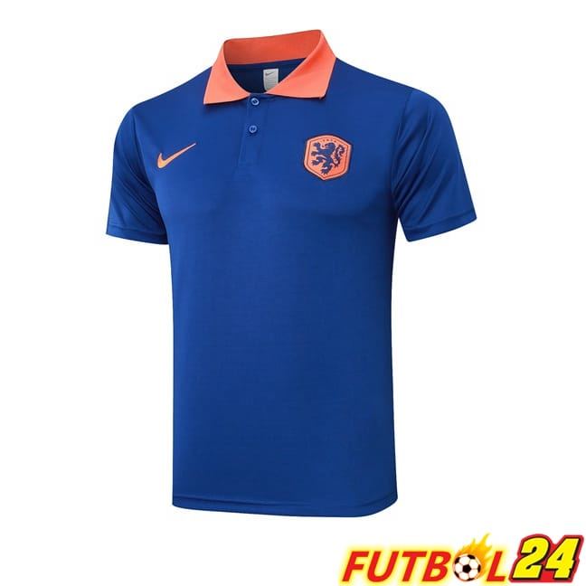 Camiseta Polo Países Bajos Azul 2024/2025